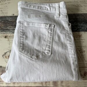 Bandolino MANDI Straight Leg Mid Rise White Jeans Size 12 Short